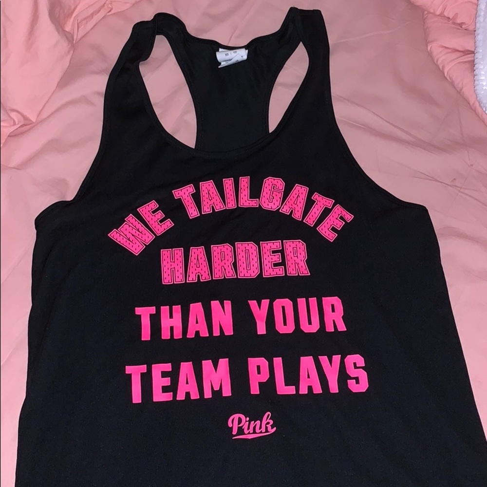 vs pink racer back tank